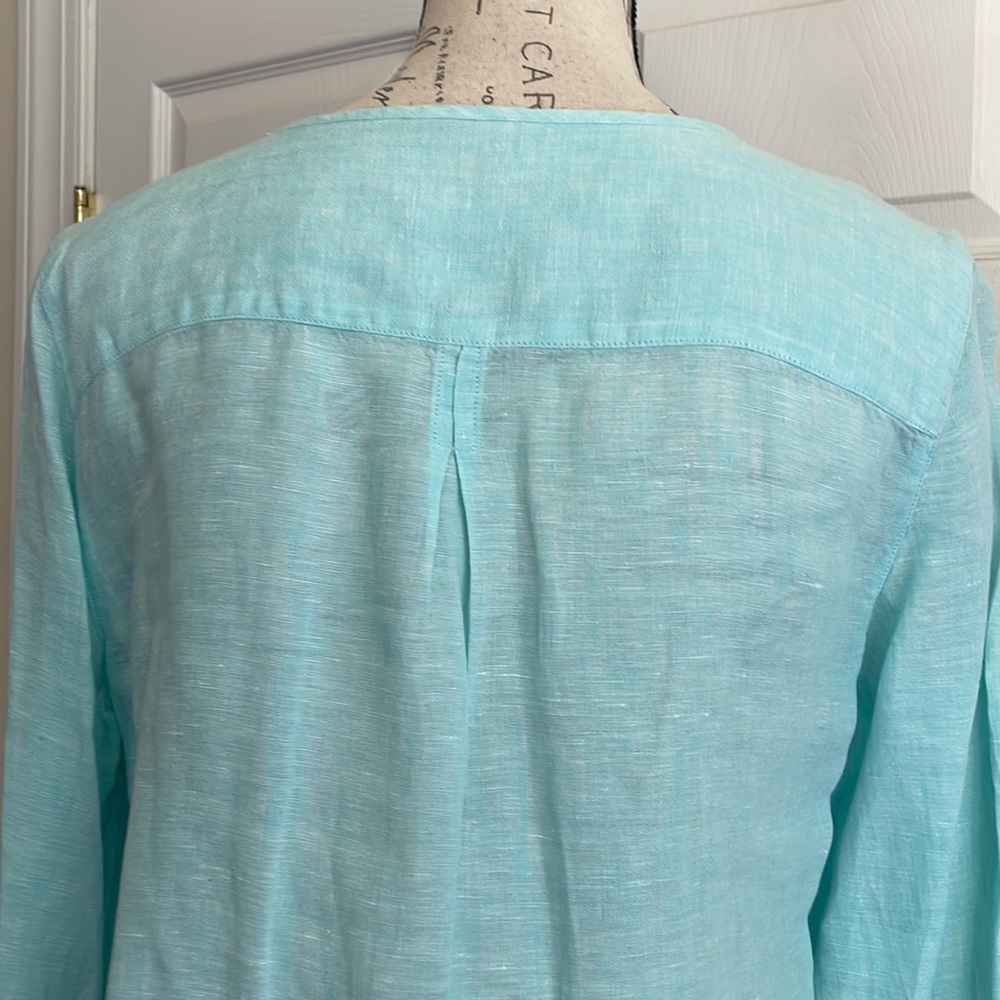 Talbots 100% Linen Buttons Down Shirt - image 6